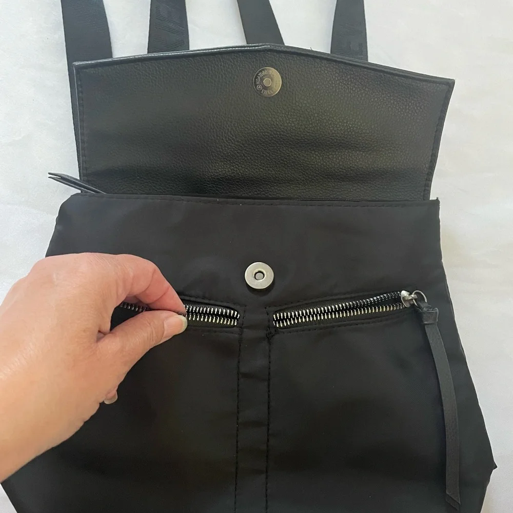 Botkier New York Trigger Mini Black‎ Backpack w/Zippered Pockets, Approx. 11”x9”